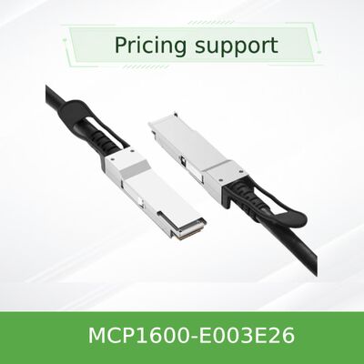NVIDIA Mellanox MCP1600-E003E26 100Gb/s QSFP28 كابل نحاسي مرفق مباشر سلبي 3m ، EDR InfiniBand ، تأخير منخفض ، طاقة قريبة من الصفر لترابطات مركز البيانات