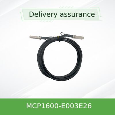 NVIDIA Mellanox MCP1600-E003E26 100Gb/s QSFP28 كابل نحاسي مرفق مباشر سلبي 3m ، EDR InfiniBand ، تأخير منخفض ، طاقة قريبة من الصفر لترابطات مركز البيانات