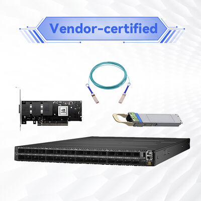 مفتاح InfiniBand NVIDIA Quantum-2 MQM9700-NS2R بسرعة 400 جيجابت/ثانية – 64 منفذ NDR، تدفق هواء C2P، إدارة مدمجة