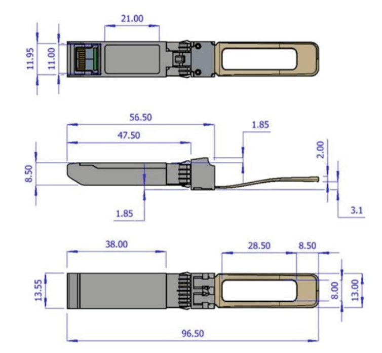 40GbE DDMI ميلانوكس جهاز الإرسال والاستقبال البصري QSFP + 850 نانومتر MMA1B00-B150D MPO SR4 حتى 150 متر