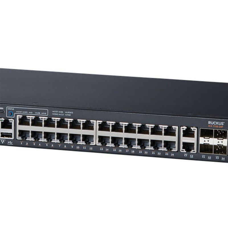 24P 4X1G Ruckus Network Switch ICX7150 10/100 / 1000Mbps RJ-45 PoE 370W