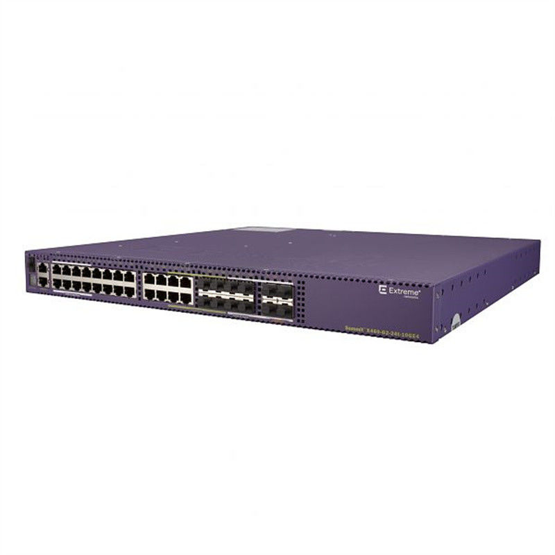 محول AVB للشبكة المتطرفة 24 منفذًا قابل للتكديس X460-G2-24t-GE4-Base 216 جيجابت في الثانية