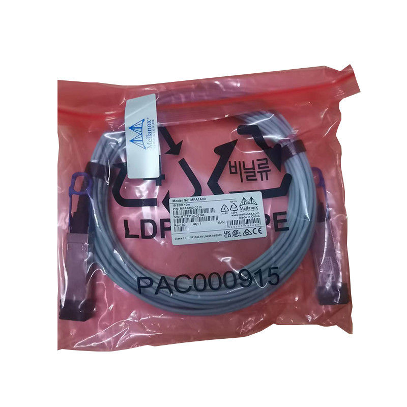 كابل QSFP ميلانوكس AOC القائم على VCSEL MFA1A00-E015 IB EDR حتى 100 جيجابت / ثانية