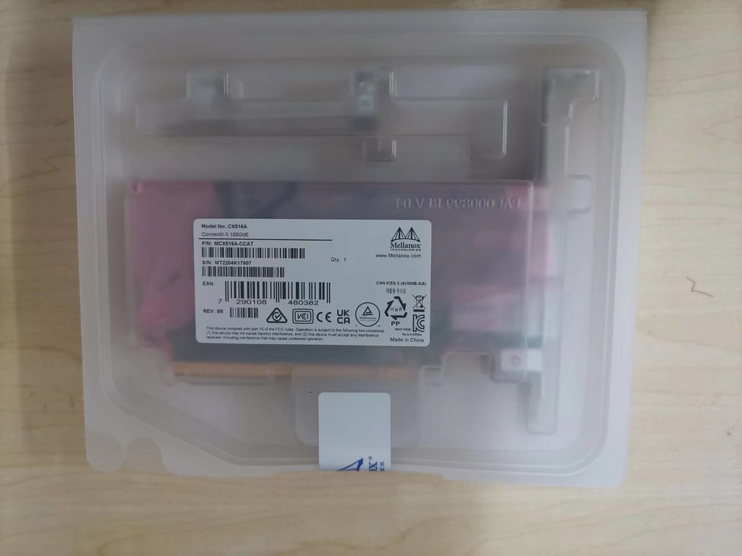 بطاقة شبكة 100GbE NIC ميلانوكس MCX516A-CCAT ثنائي المنافذ QSFP28 PCIe3.0x16