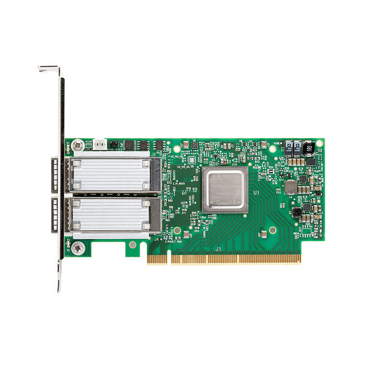 بطاقة شبكة 100GbE NIC ميلانوكس MCX516A-CCAT ثنائي المنافذ QSFP28 PCIe3.0x16