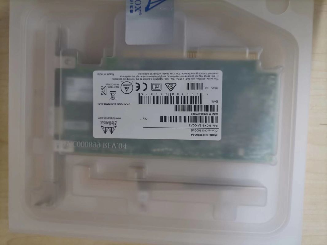 100GbE InfiniBand ميلانوكس محول بطاقة الشبكة MCX515A-CCAT EN 10 25 40 50 Oe Speeds