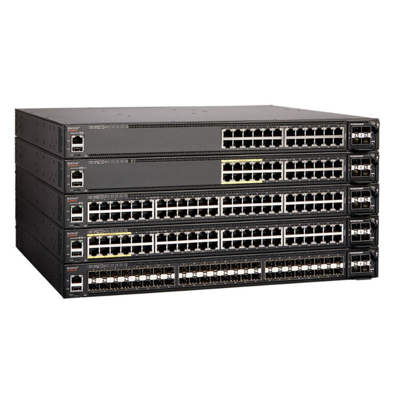 شبكة Ruckus Icx7450 24 Port POE Switch 1500W 336 Gb / S 960 Gb / S