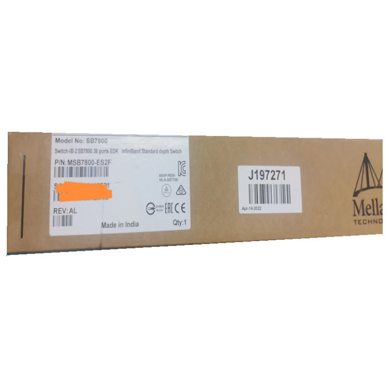 MSB7800-ES2F Mellanox Network Switch-IB 2 القائم على EDR InfiniBand 1U 36 منافذ QSFP28
