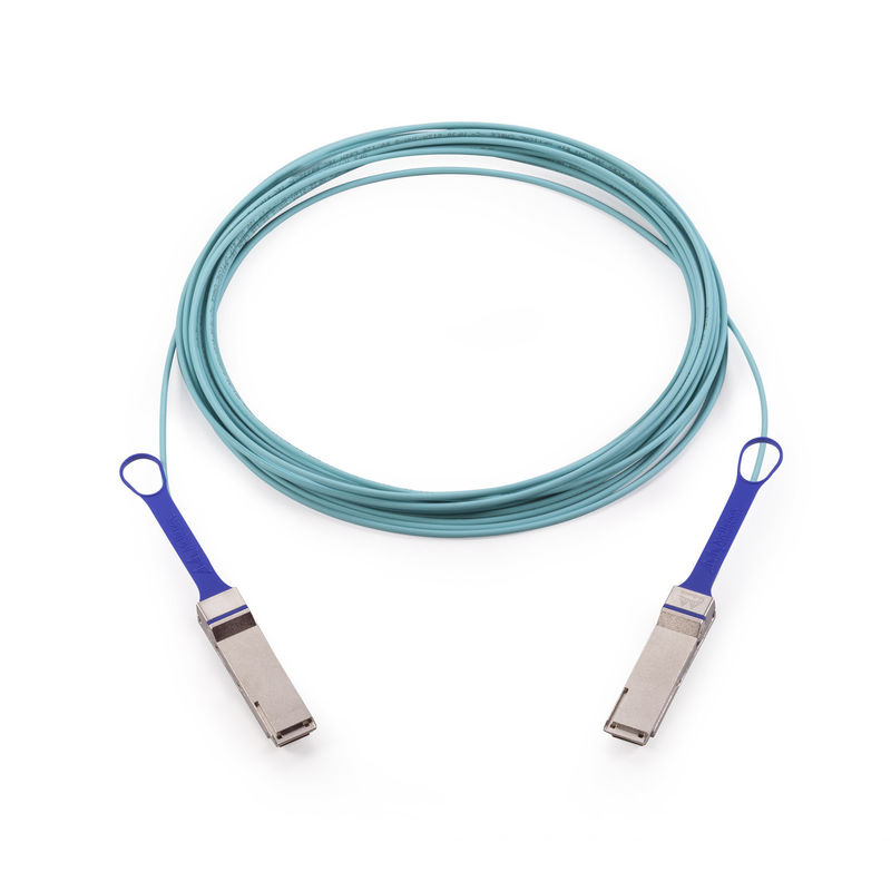 MFA1A00-E005 كبل بصري نشط InfiniBand EDR يصل إلى 100 جيجابت / ثانية QSFP LSZH 5 م كابل Mellanox AOC