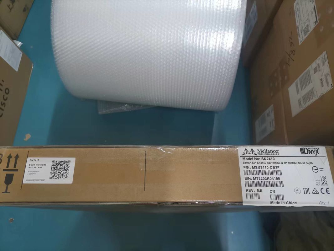 MSN2410-CB2F Mellanox Network Switch Ethernet مع Onyx 18 SFP28 و 4 منافذ QSFP28