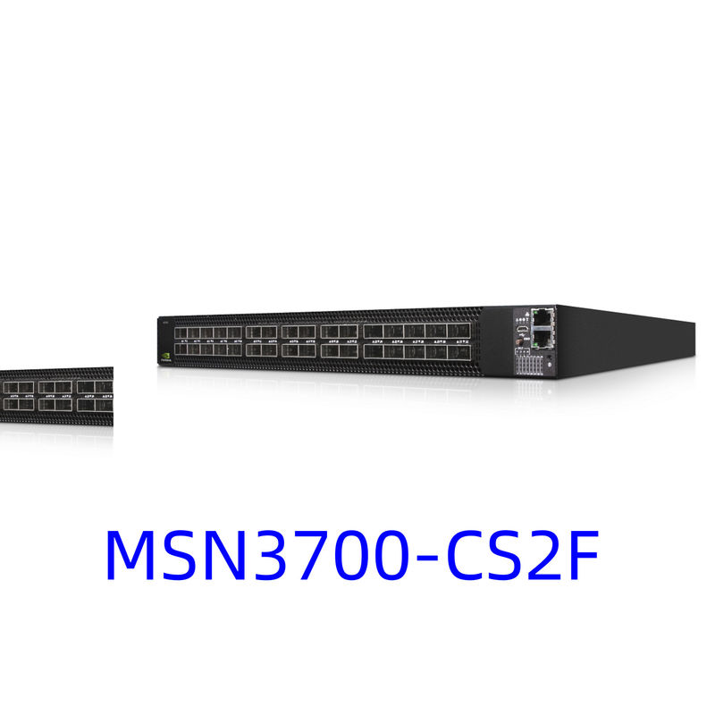 MSN3700-CS2F Spectrum-2 Based 100GbE 1U Open mellanox network Switch مع Onyx 32 QSFP28 Ports