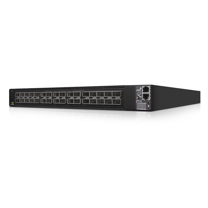 MSN3700-CS2F Mellanox Network Switch Supplies (AC) Standard Depth X86 CPU P2C مجموعة قضبان تدفق الهواء