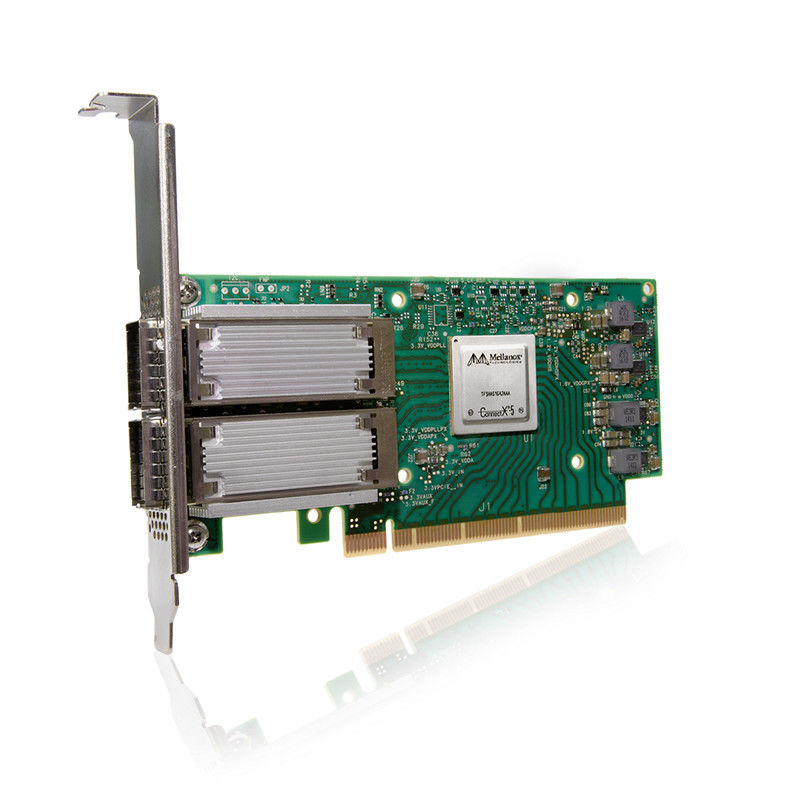 محول ConnectX-5 Ex VPI بطاقة شبكة Mellanox EDR InfiniBand ومنفذ مزدوج 100 جيجابت QSFP28 MCX556A-EDAT