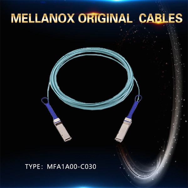 MFS1S00-H030V كبل شبكة Aoc IB HDR يصل إلى 200 جيجابت / ثانية QSFP56 30m 200GBase-AOC QSFP56 إلى QSFP56