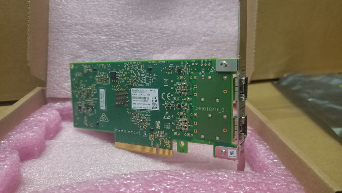 MCX512A-ACAT Mellanox Connectx 5 Dual Port 10 25gbe Sfp28 EN بطاقة مهايئ PCIe 3.0 X8
