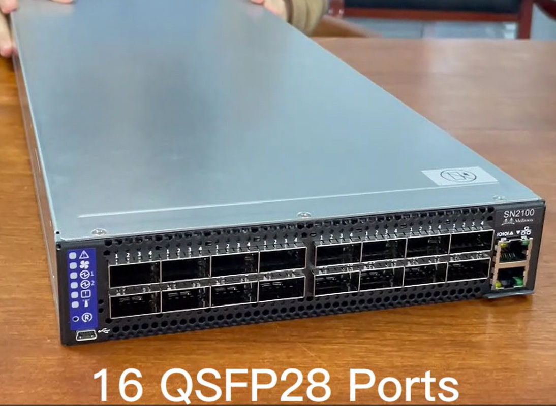 MSN2100-CB2F Mellanox Network Switch Spectrum Based 1001U Open Ethernet مع بطاقة Mellanox