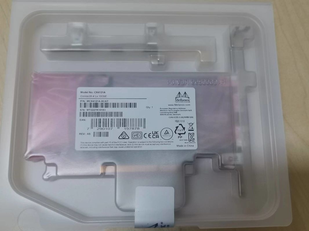 بطاقة واجهة الشبكة MCX4121A-ACAT ConnectX®-4 Lx EN Nic 25GbE منفذ مزدوج SFP28