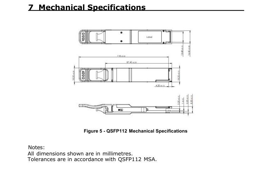 400G QSFP112 SR4 Hot-Plug Multimode Fiber Optic Transceiver 100m اتصال متبادل لمراكز البيانات والاتصالات المتبادلة البصرية
