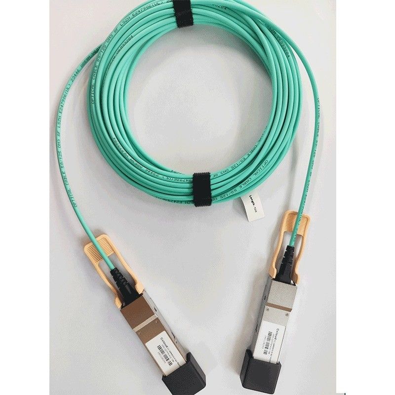 200G QSFP56 كابل بصري نشط 26.56GBaud سرعة نقل البيانات متوافقة مع OM3 / OM4 نوع رابط QSFP56