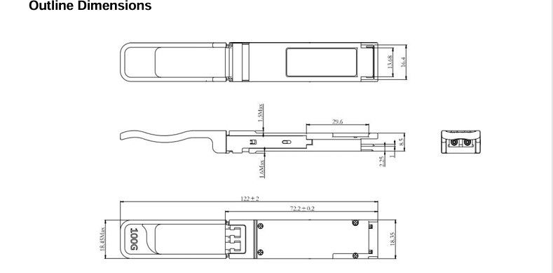 3.3 فولت مصدر الطاقة المتردد الحوسبة المتبادلة 100G QSFP28 BIDI SR Transceiver لمركز البيانات وحدة البصرية القابلة للضغط الساخن