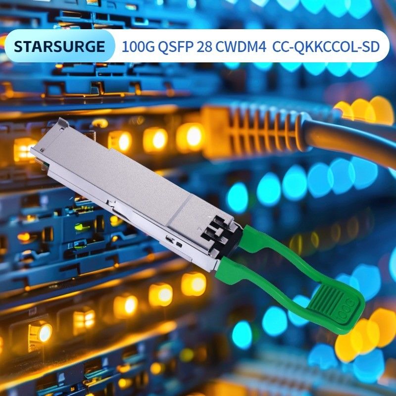 100G QSFP28 2km CWDM4 ألياف البصريات ألياف البصريات Ethernet شبكة الطاقة ≤3.5W الحد الأدنى المستحصل ≤3.5W 2km المدى الأصلي