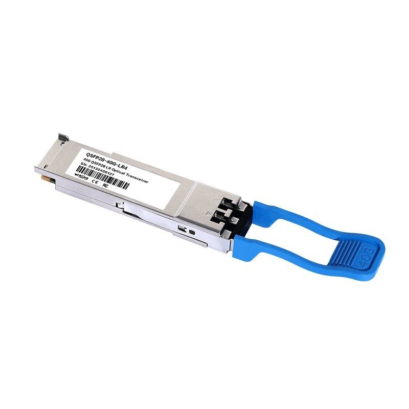 مسافة الإرسال 10km 40Gb / s QSFP LR4 جهاز استقبال ضوئي 1277.5nm 10km Duplex LC للمعدات الضوئية ذات الألياف السريعة