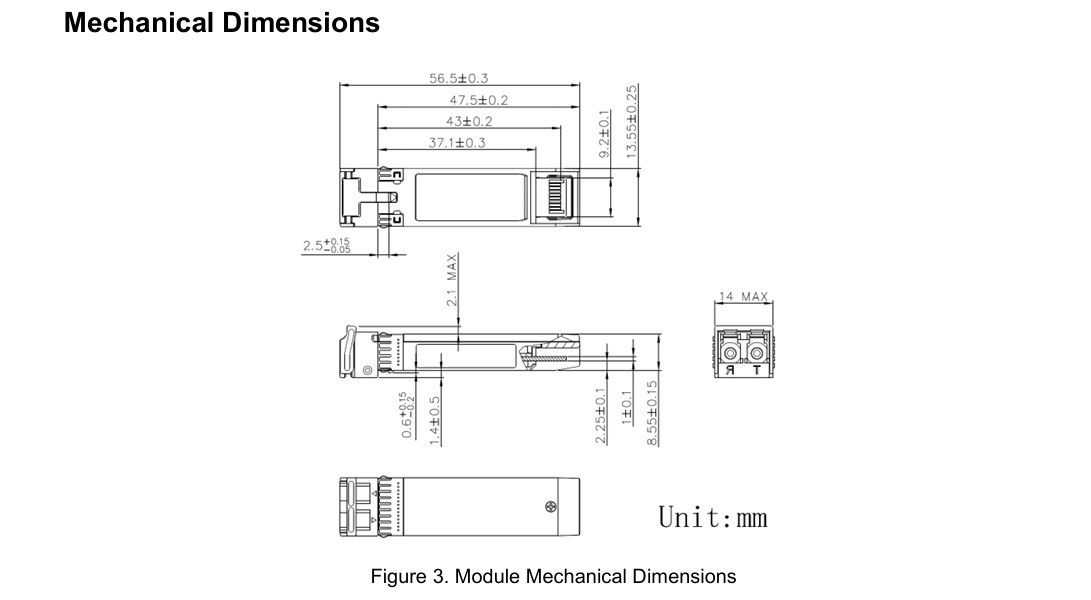 10km وضع واحد 25G SFP28 البروتوكول المتراسل البصري الامتثال SFF-8472 السرعة LC Connector CE FCC RoHS معتمد