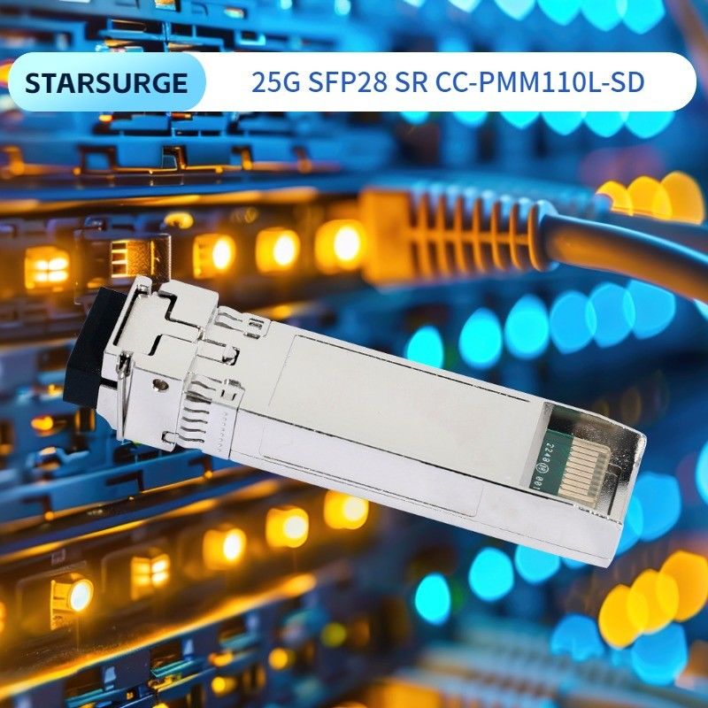 25G SFP28 SR ثنائي LC Transceivers Module مصدر الطاقة DC 3.3V التوافق SFP28 MSA لمعدات الألياف الضوئية