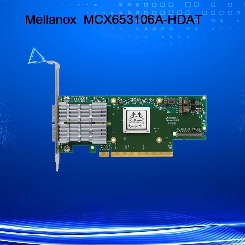 ConnectX-6 MCX653106A-HDAT VPI Mellanox Network Card 200Gb/S محول InfiniBand و Ethernet