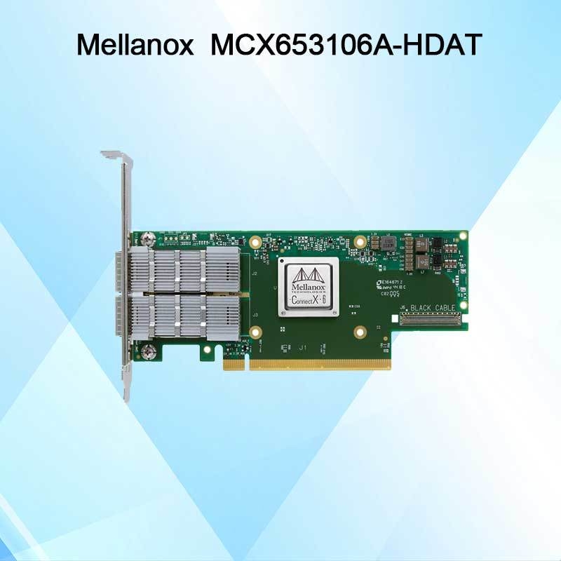 ConnectX-6 MCX653106A-HDAT VPI Mellanox Network Card 200Gb/S محول InfiniBand و Ethernet