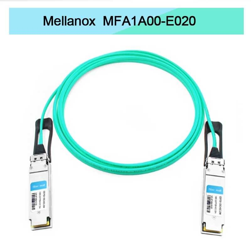 Nvidia Mfa1a00-Xxxx 100GB/S Qsfp28 Mmf كابل بصري نشط Mfa1a00-E020 كابل ألياف نشطة Ib EDR 100GB/S