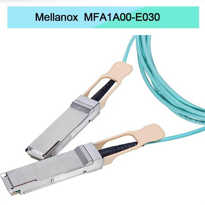 كابل QSFP Mellanox AOC القائم على VCSEL MFA1A00-E030 IB EDR يصل إلى 100Gb / S