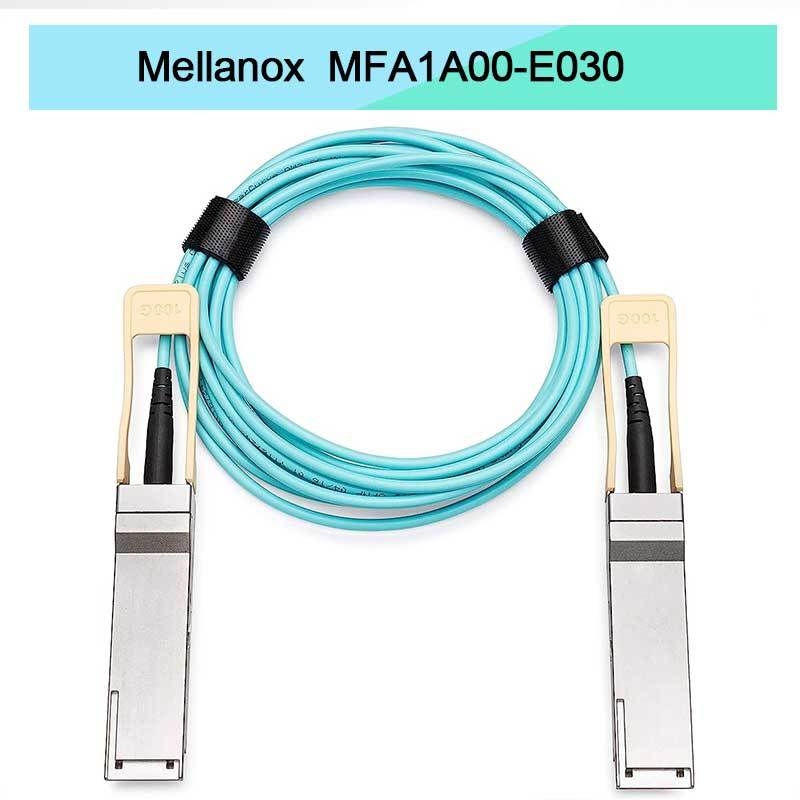 كابل QSFP Mellanox AOC القائم على VCSEL MFA1A00-E030 IB EDR يصل إلى 100Gb / S