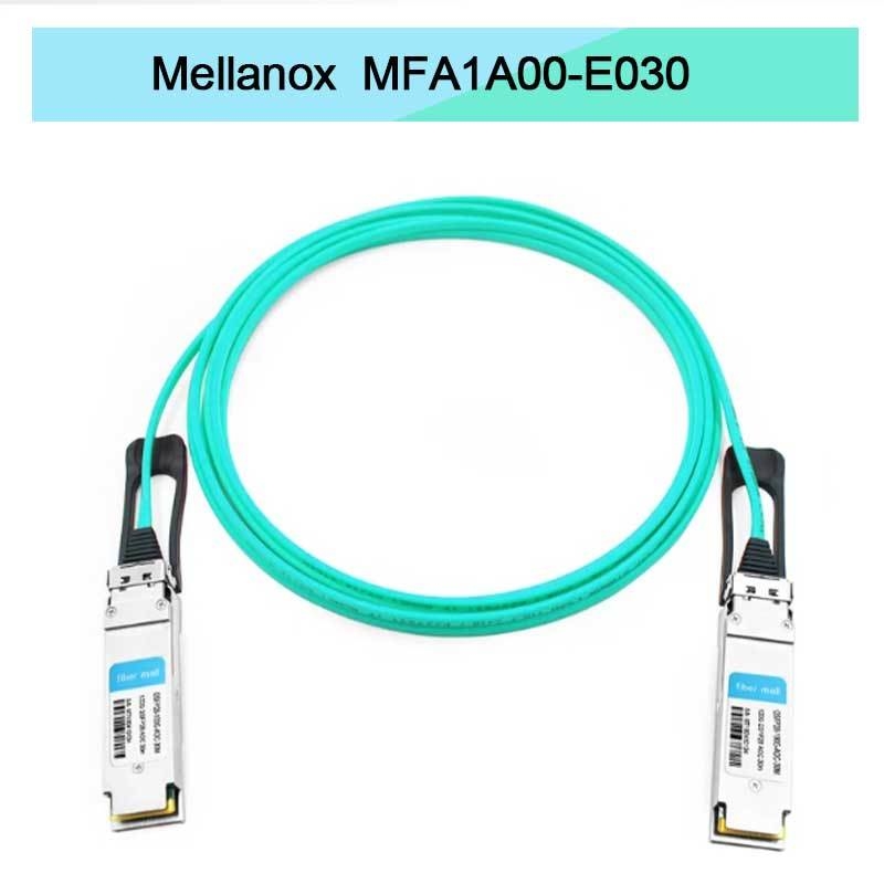 كابل QSFP Mellanox AOC القائم على VCSEL MFA1A00-E030 IB EDR يصل إلى 100Gb / S