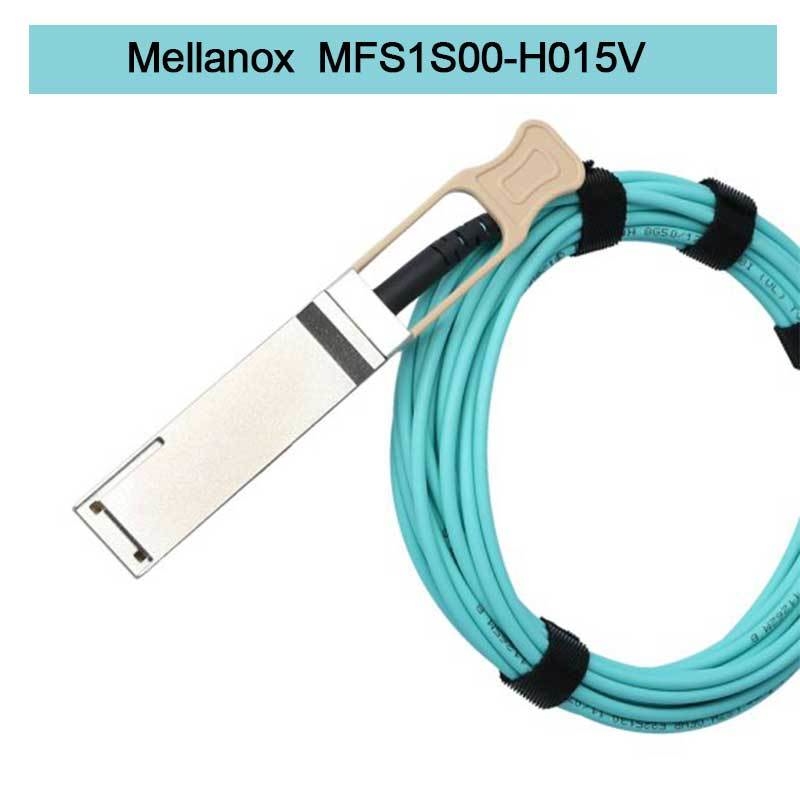 كابل Mellanox AOC DAC MFS1S00-H015V كابل الألياف Aoc وصلات مركز بيانات فعالة بسرعة 100 جيجابت 25 جيجابت