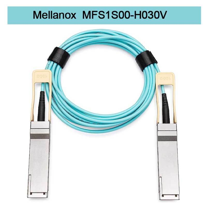 MFS1S00-H030V ((980-9I440-00H030) كابل الشبكة Aoc IB HDR حتى 200Gb / S QSFP56 30m 200GBase-AOC QSFP56 إلى QSFP56