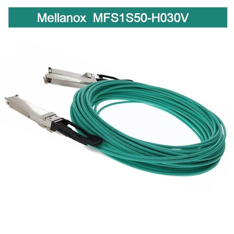 إنفينيباند ميلانوكس AOC MFS1S50-H030V VPI HDR & ETH 2x100Gb/S 30M QSFP56 جديد وأصلي