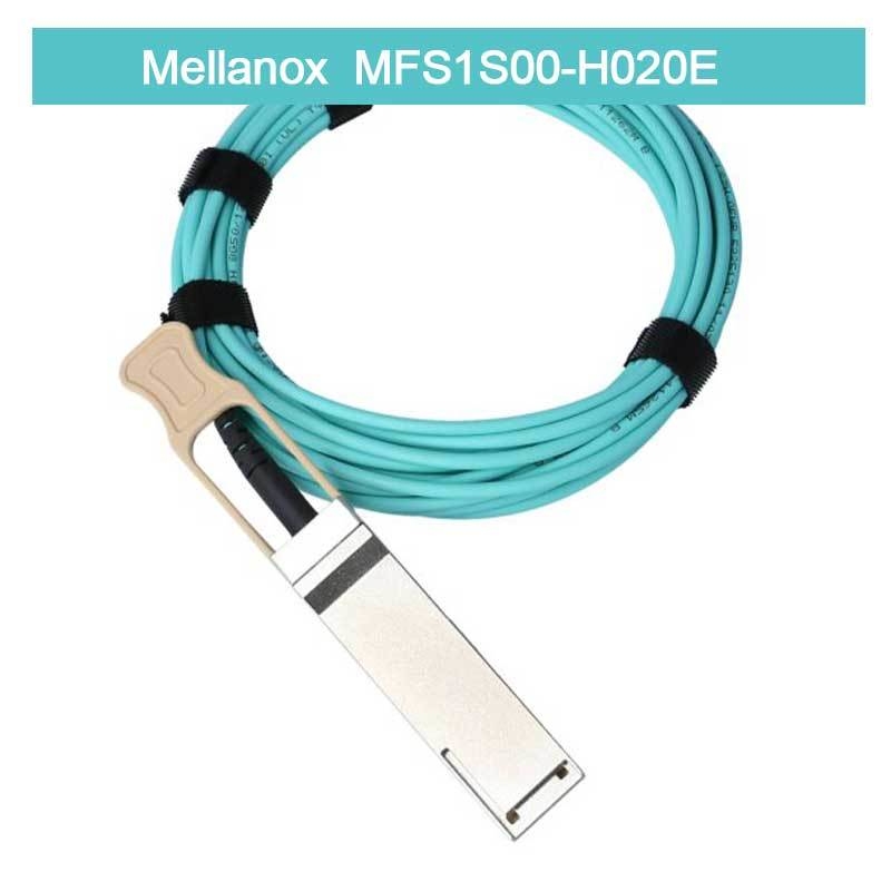 كابل AOC من Mellanox ذو زمن وصول منخفض MFS1S00-H020E كابل مقسم إيثرنت 200 جيجابت إي إلى 2x100 جيجابت إي بطول 20 متر