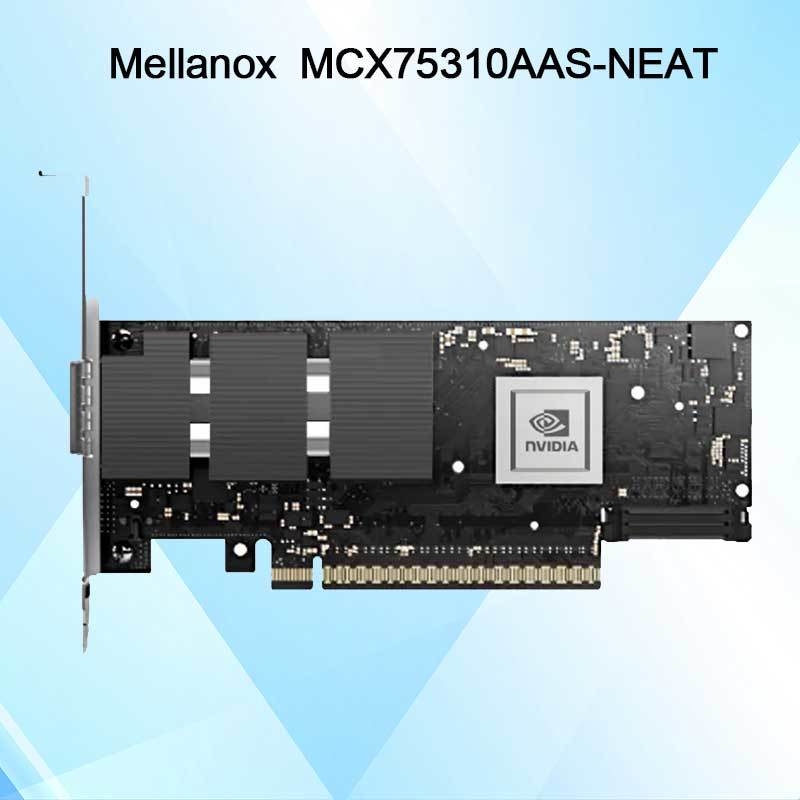 محول Nvidia Connectx-7 MCX75310aas-Neat (900-9X766-003N-SQ0) منفذ واحد OSFP Infiniband: Ndr 400GB/s (السرعة الافتراضية) إيثرنت: 400 جيجابت