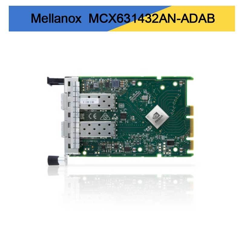 بطاقة محول Nvidia MCX631432an-Adab Connectx-6 Lx En، 25 جيجابت إيثرنت Ocp3.0، مع إدارة المضيف، منفذ مزدوج SFP28، PCIe 4.0 x8، بدون تشفير، برغي إبهام (لسان سحب)