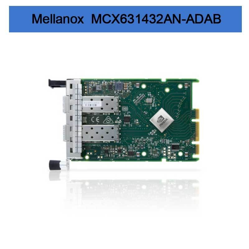 بطاقة محول Nvidia MCX631432an-Adab Connectx-6 Lx En، 25 جيجابت إيثرنت Ocp3.0، مع إدارة المضيف، منفذ مزدوج SFP28، PCIe 4.0 x8، بدون تشفير، برغي إبهام (لسان سحب)