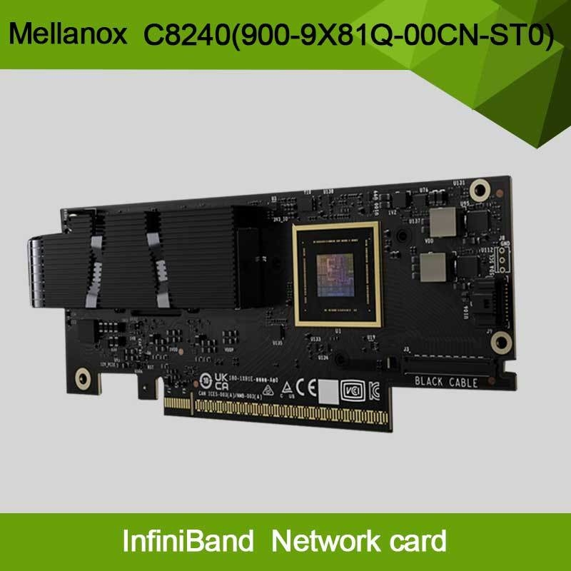 Nvidia Connectx-8 Supernic ثنائي المنفذ Qsfp112infiniband: Ndr Ib (افتراضي) إيثرنت: 400 جيجابايت C8240 900-9X81q-00cn-St0