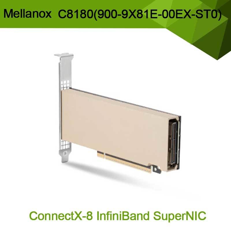 إنفيديا كونيكس-8 مكيّف C8180 (900-9X81E-00EX-ST0) واحد القفص أوسفب Infiniband: 800gbs Xdr Ib