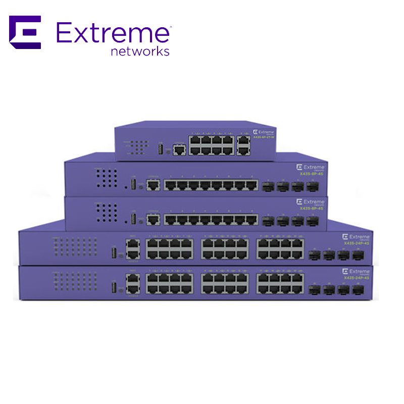 مفتاح شبكة عالي الأداء من سلسلة Extreme X435-8t-4s لتوصيل سلس