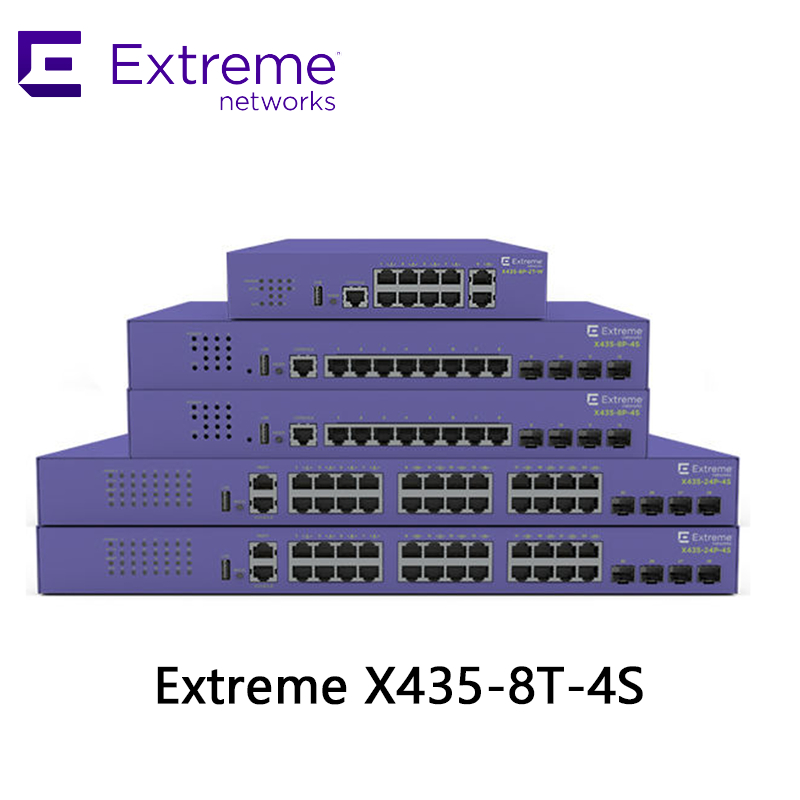 مفتاح شبكة عالي الأداء من سلسلة Extreme X435-8t-4s لتوصيل سلس
