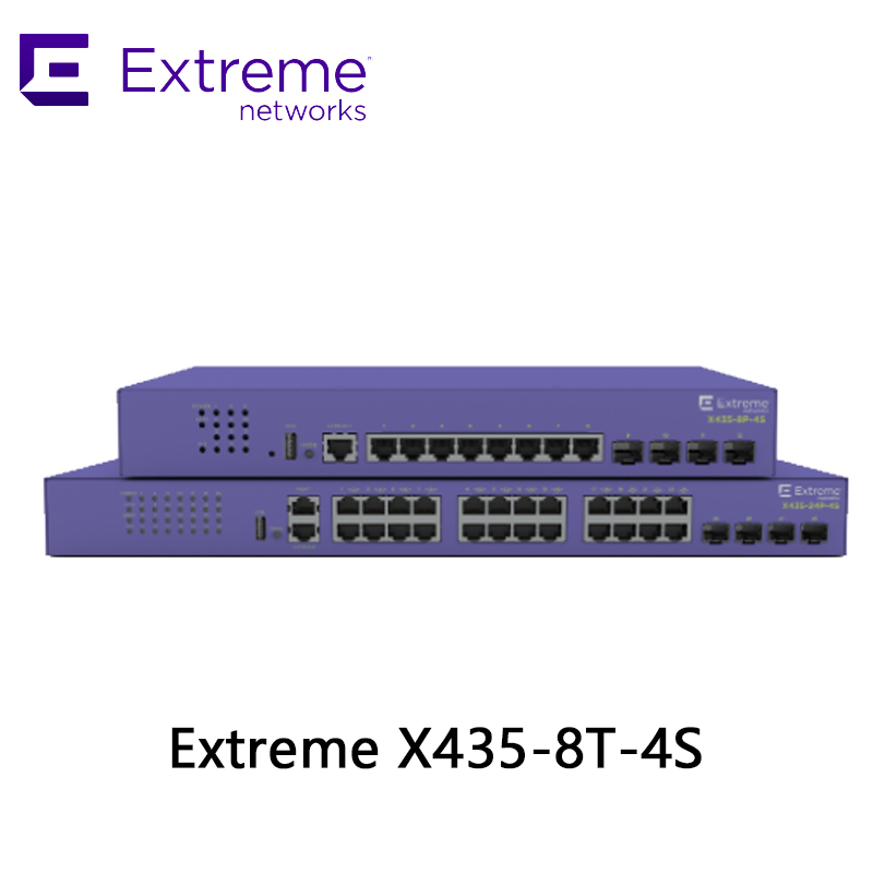 مفتاح شبكة عالي الأداء من سلسلة Extreme X435-8t-4s لتوصيل سلس