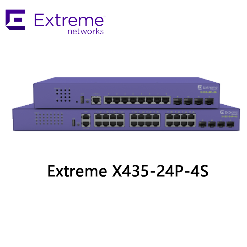مفتاح شبكات إكستريم X435 AVB بـ 24 منفذًا X435 4S 68 جيجابت في الثانية 50.6 مليون حزمة في الثانية جديد وأصلي