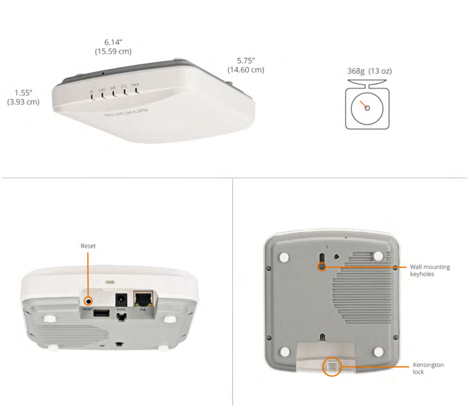 High Performance Network 901-R350-Ww02 Brand New Ruckus WiFi 6 Access Point 901-R350-Ww02