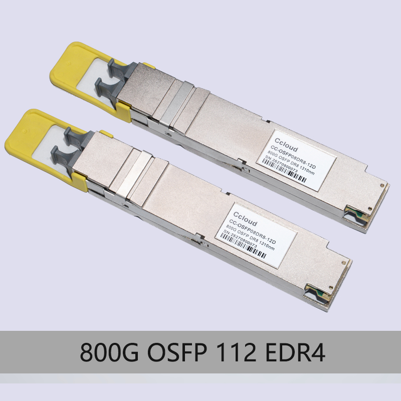 وحدة الإرسال والاستقبال CC-OSFP08EDR8-12D OSFP 112 EDR4 عالية السرعة 800G لمركز البيانات