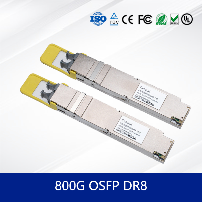 وحدة الإرسال والاستقبال الضوئية الموثوقة 800G OSFP DR8 للإرسال عالي الأداء للبيانات